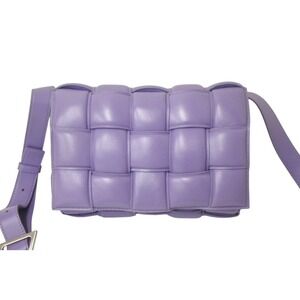 Bottega Veneta Shoulder Purple Intrecciato Cassette Padded Bag
